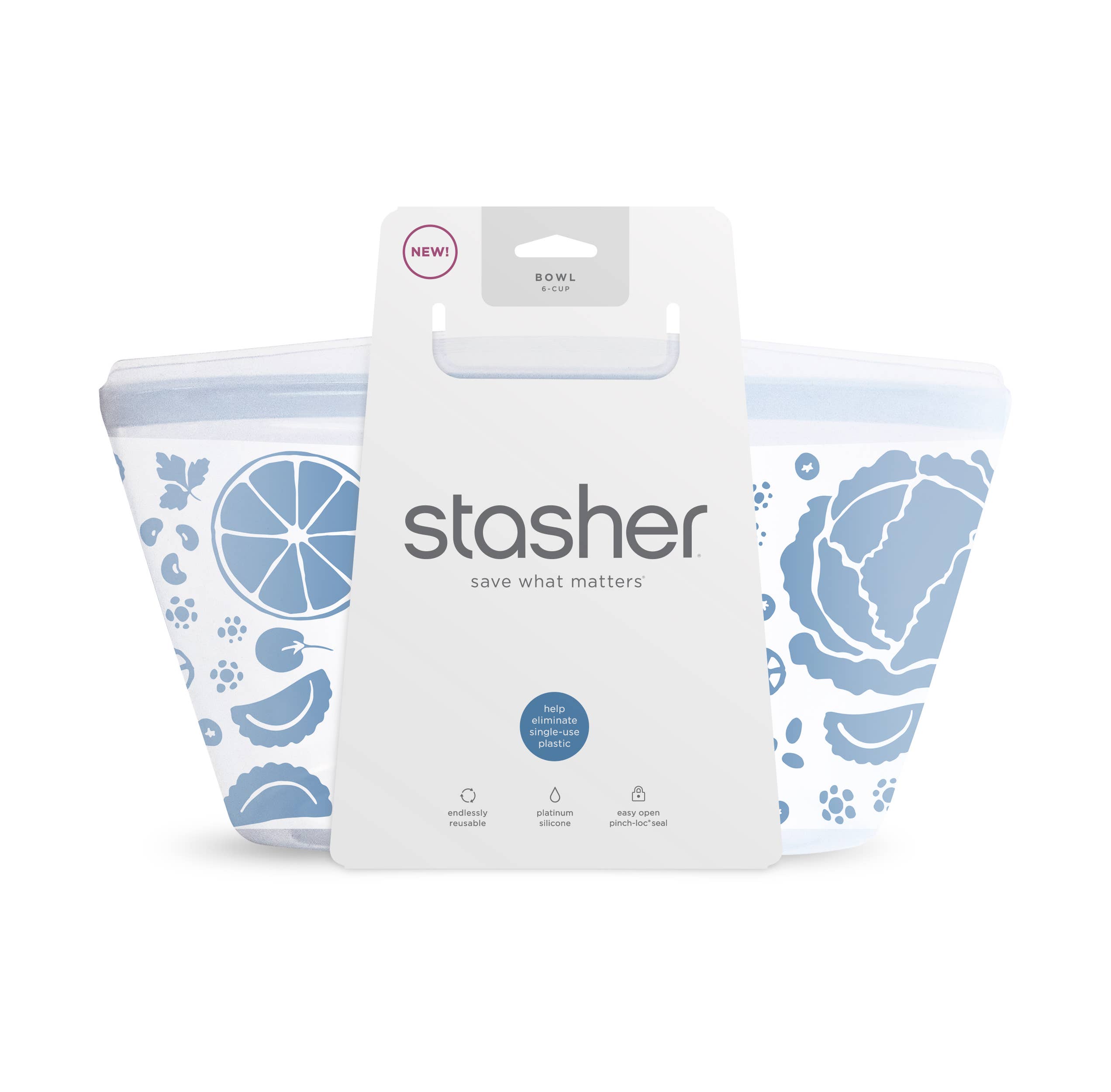 Reusable Silicone 6-Cup Bowl