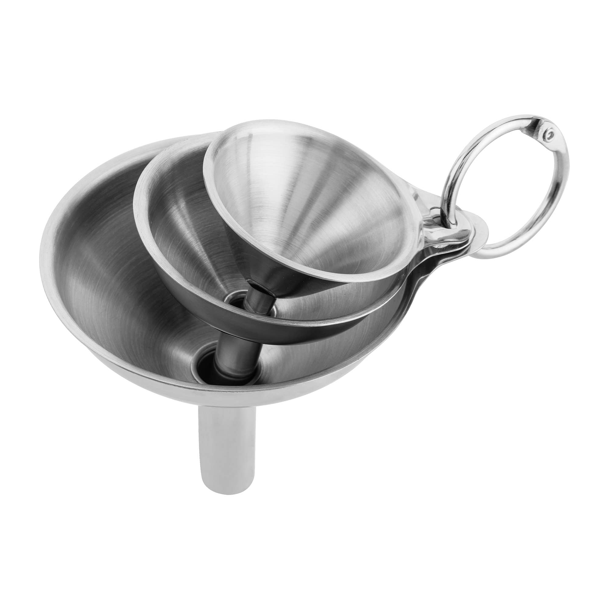 Stainless Steel Funnel - Small Set of 3