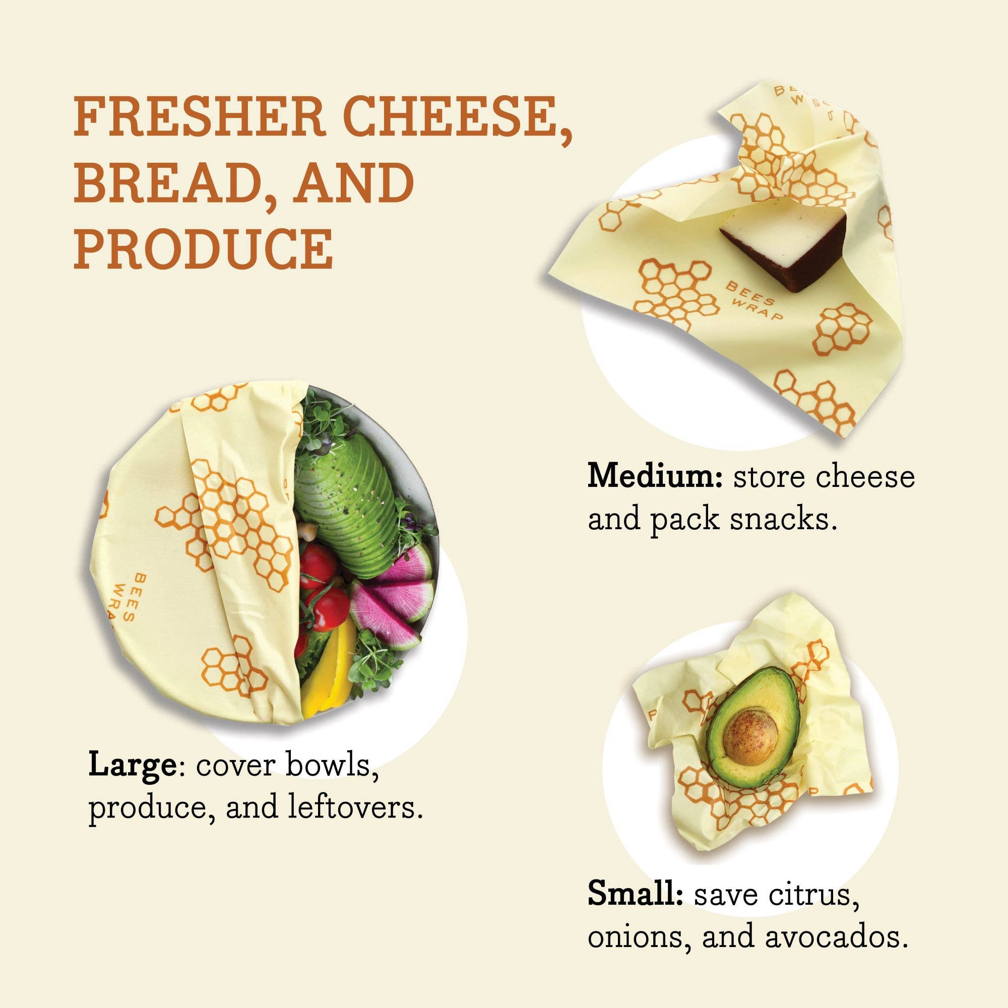 Beeswax Wrap - Assorted 3 Pack