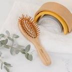 Mini Bamboo Bristle Hairbrush