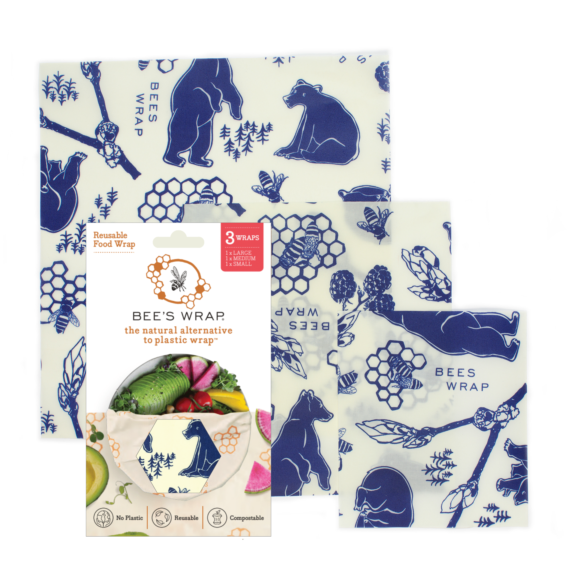Beeswax Wrap - Assorted 3 Pack