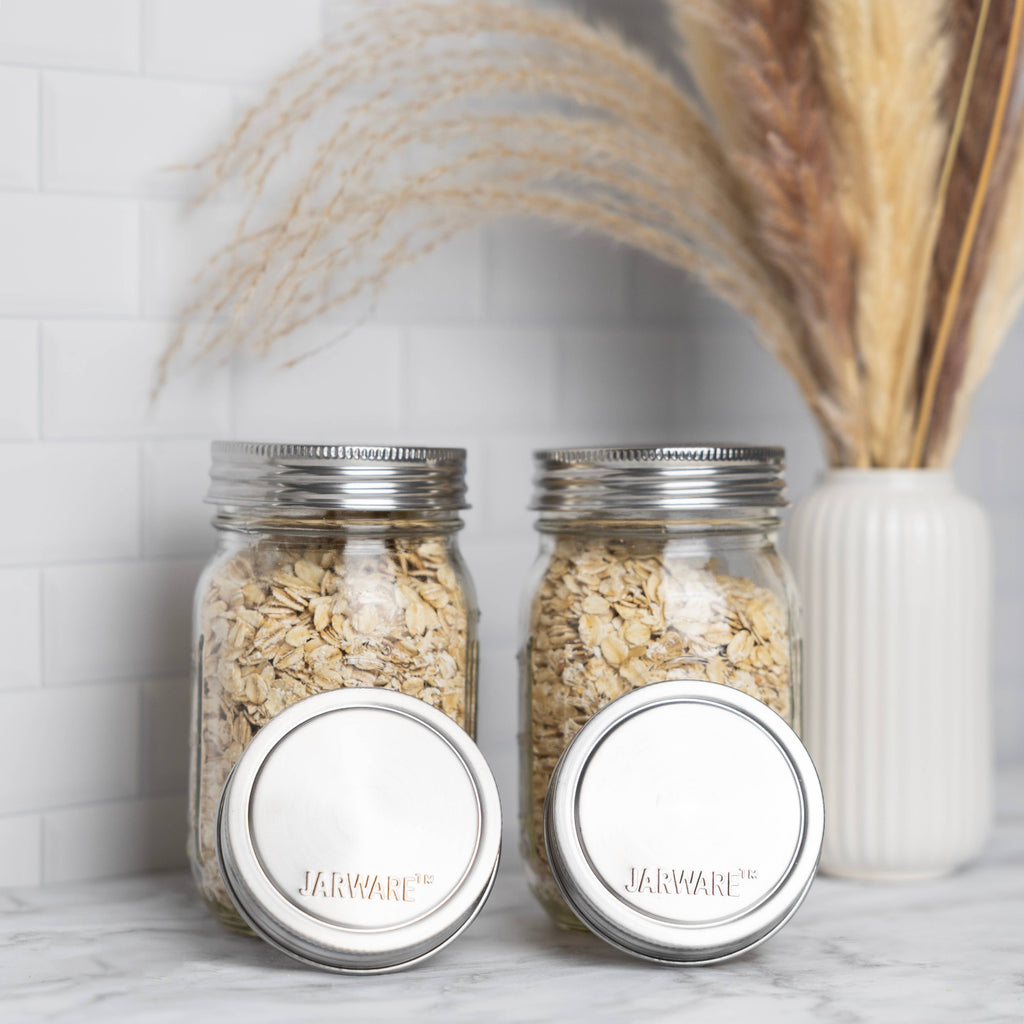 Stainless Steel Jar Lids - Set of 8