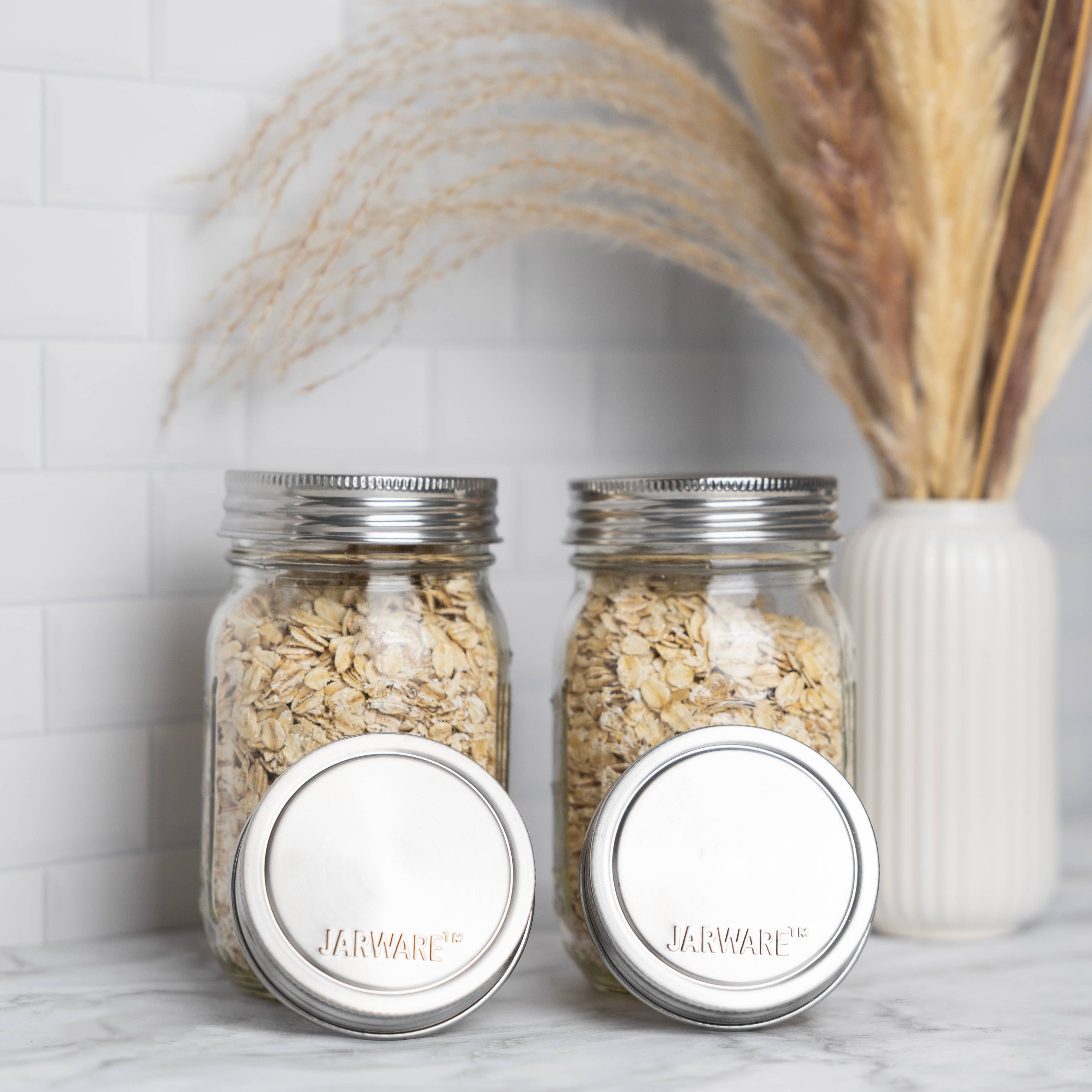Stainless Steel Jar Lids - Set of 8
