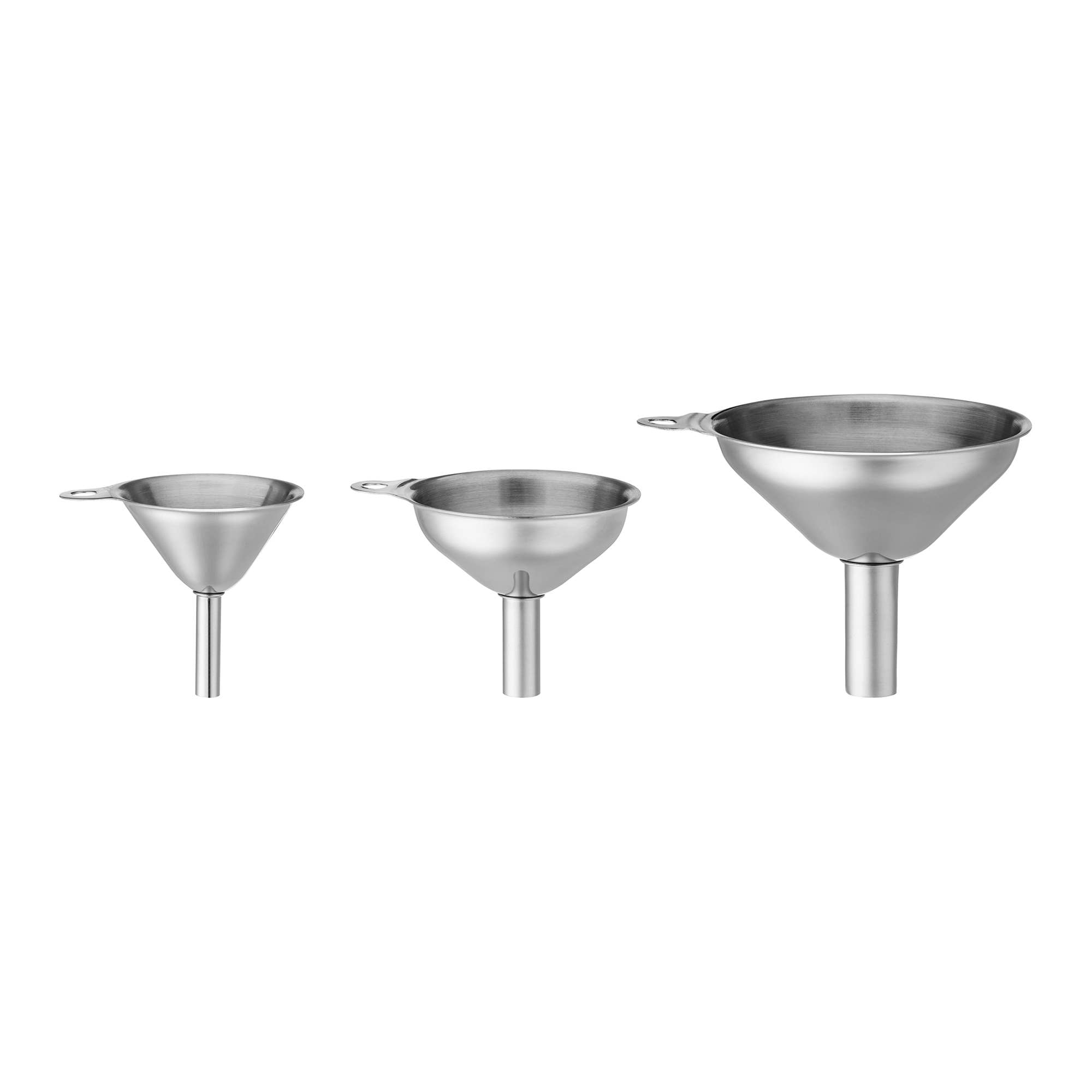 Stainless Steel Funnel - Small Set of 3