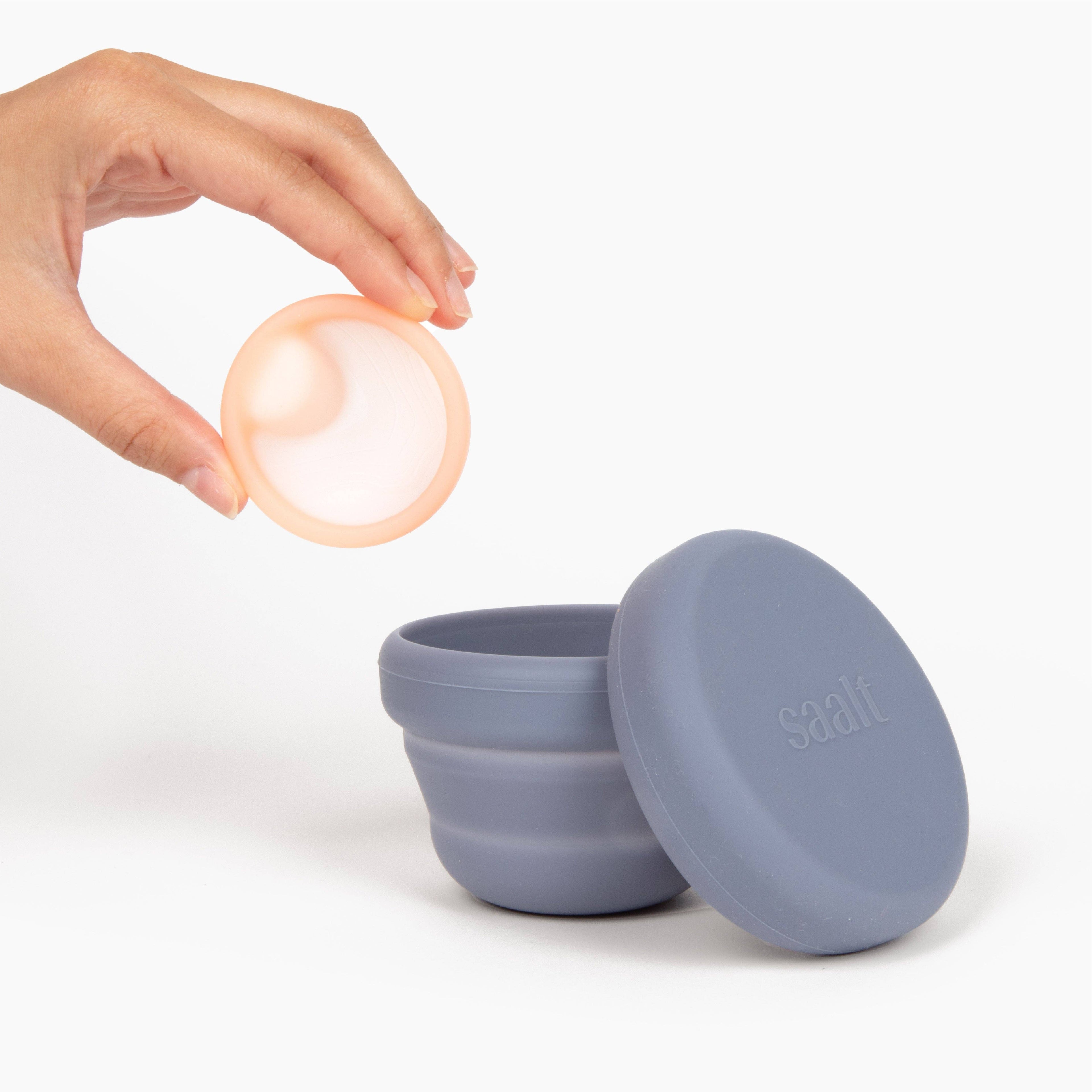Compact Menstrual Cup + Disc Sanitizer
