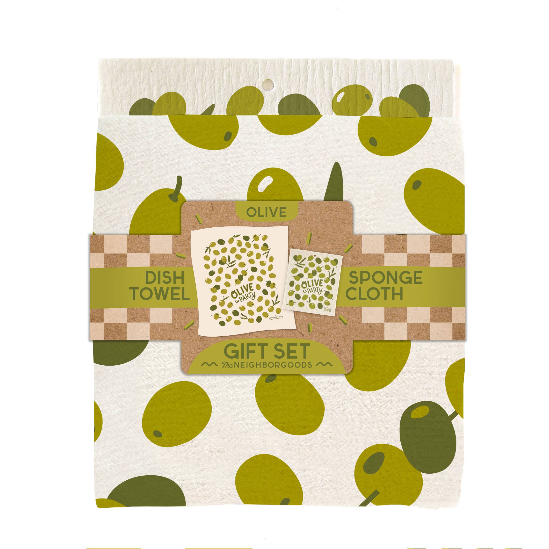 Tea Towel + Swedish Dish Cloth Set