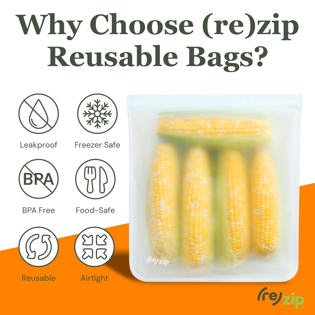 Reusable Flat Gallon Storage Bags - 2 Pack