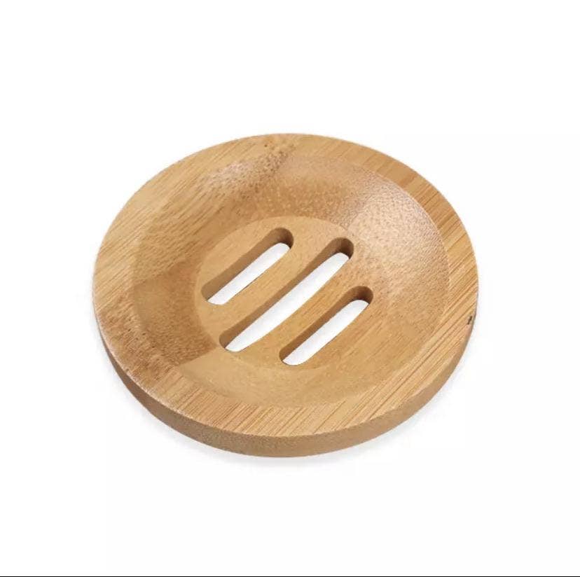 Round Wood Soap Dish