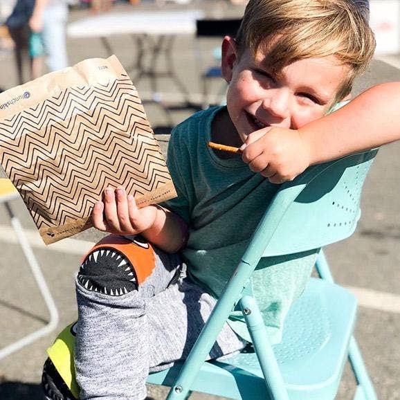 Compostable XL Sandwich Bags 50ct – Chevron Print