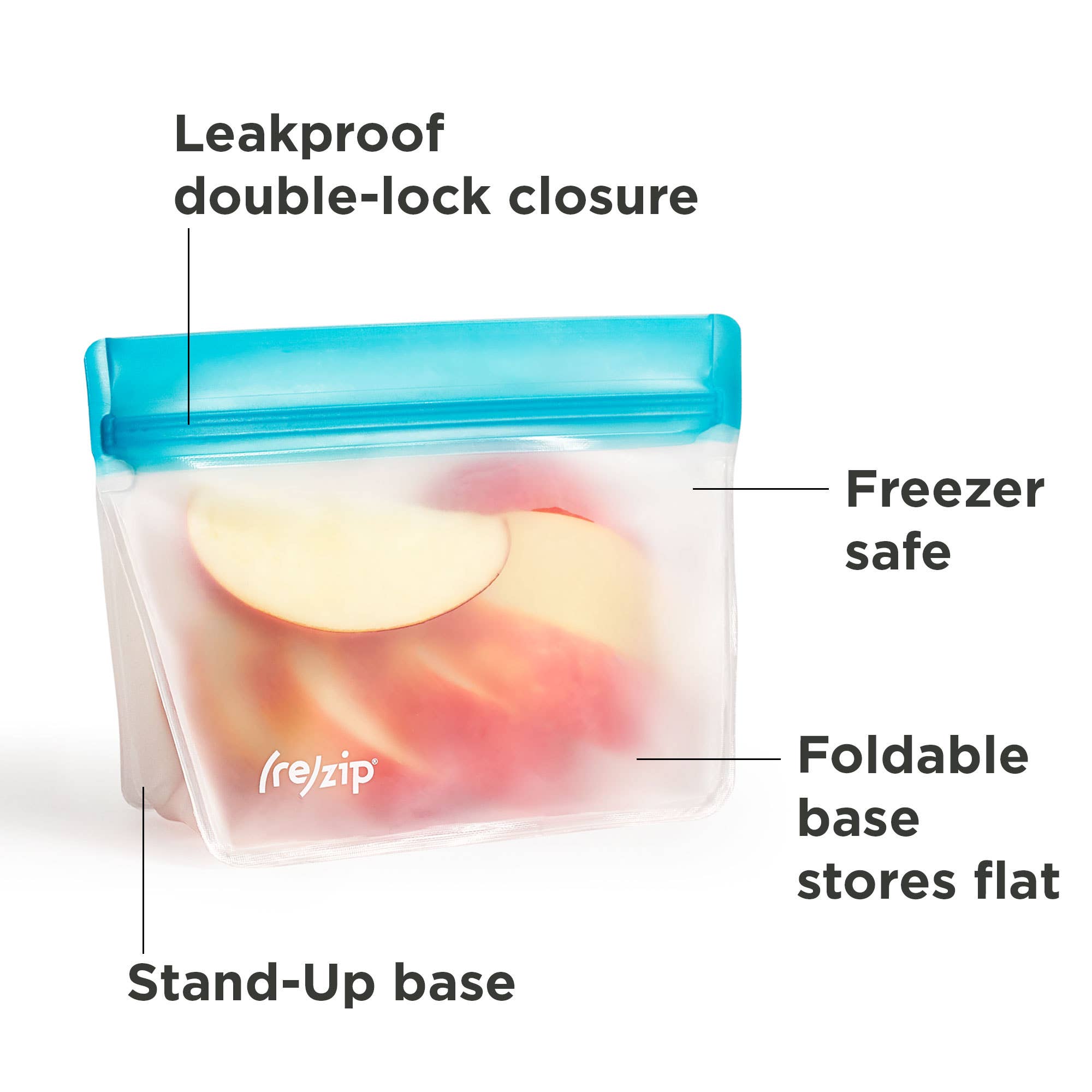 Reusable Stand-Up Storage Bags - 3 Piece Set