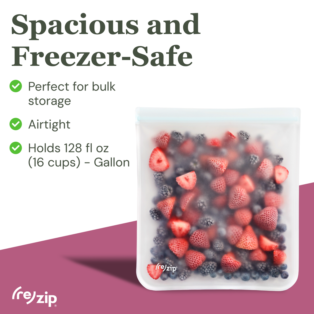 Reusable Flat Gallon Storage Bags - 2 Pack