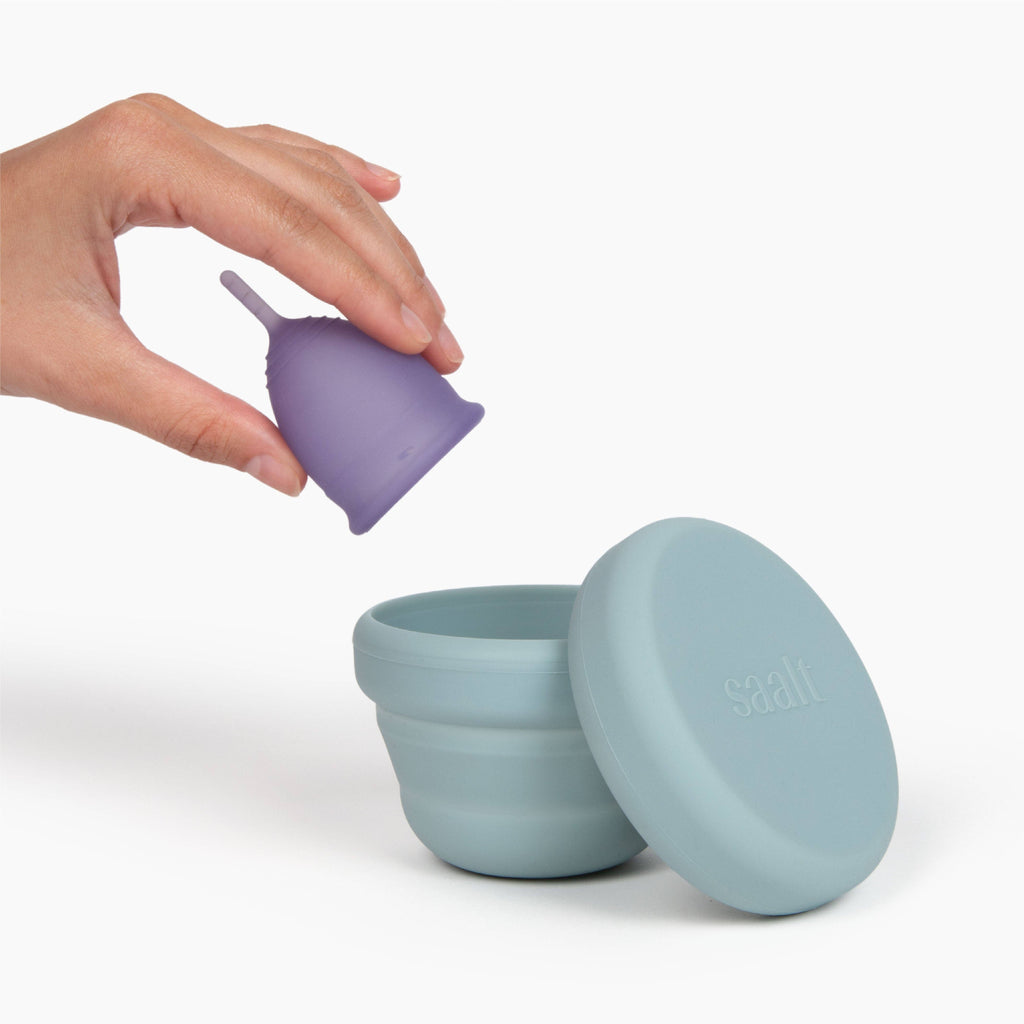 Compact Menstrual Cup + Disc Sanitizer