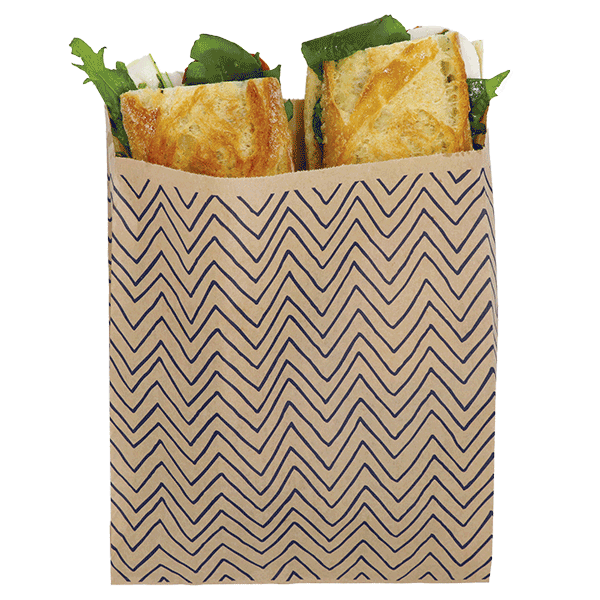 Compostable XL Sandwich Bags 50ct – Chevron Print