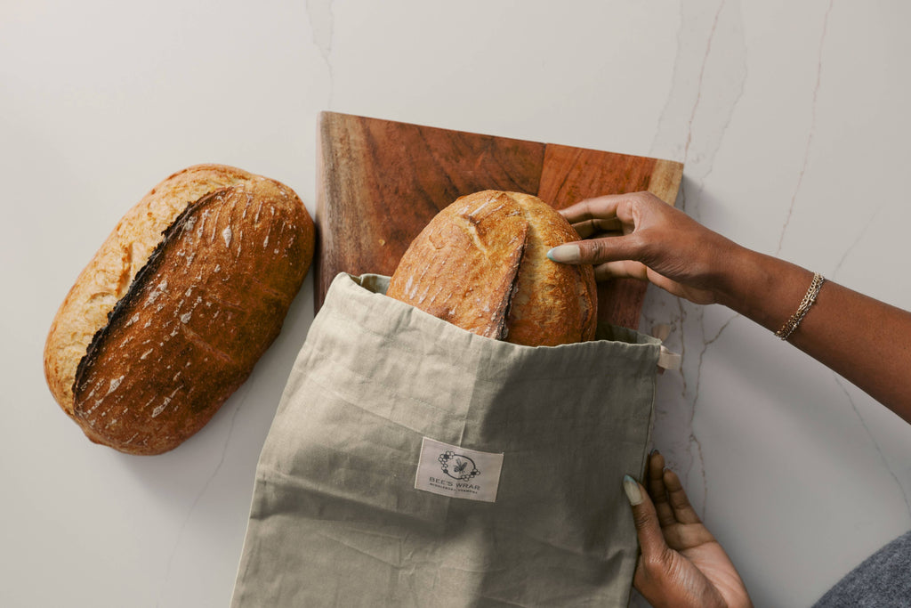 Beeswax Lined Bread Bag w/ Drawstring