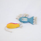 Upcycled Organic Cotton Fish Cat Toys