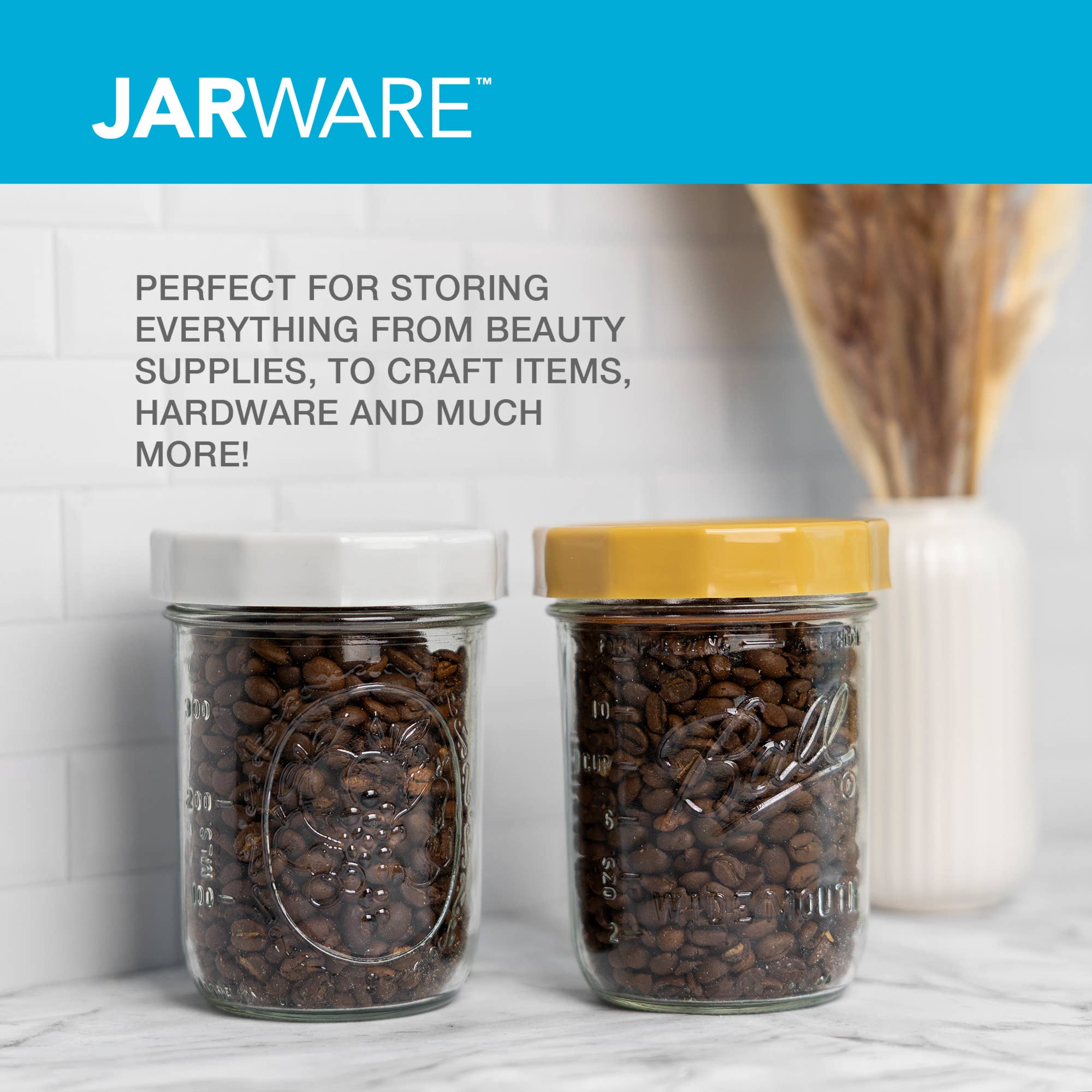 Wide Mouth Jar Lids - Set of 4