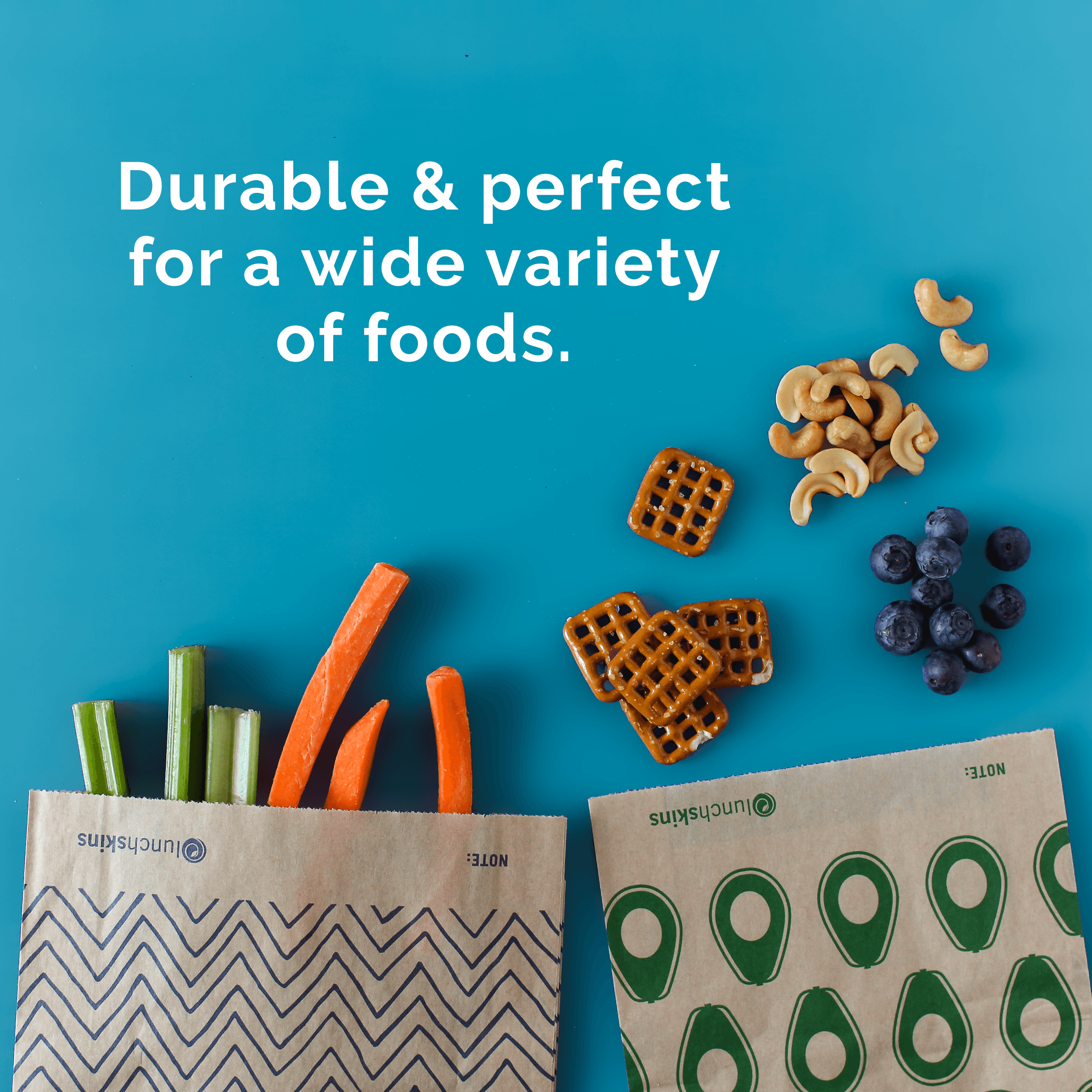 Compostable XL Sandwich Bags 50ct – Chevron Print