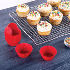 Reusable Silicone Muffin Liner Cups - Set of 12