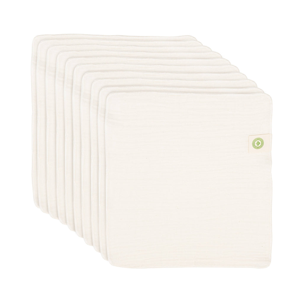 Organic Cotton Cloth Wipes - 5 pack
