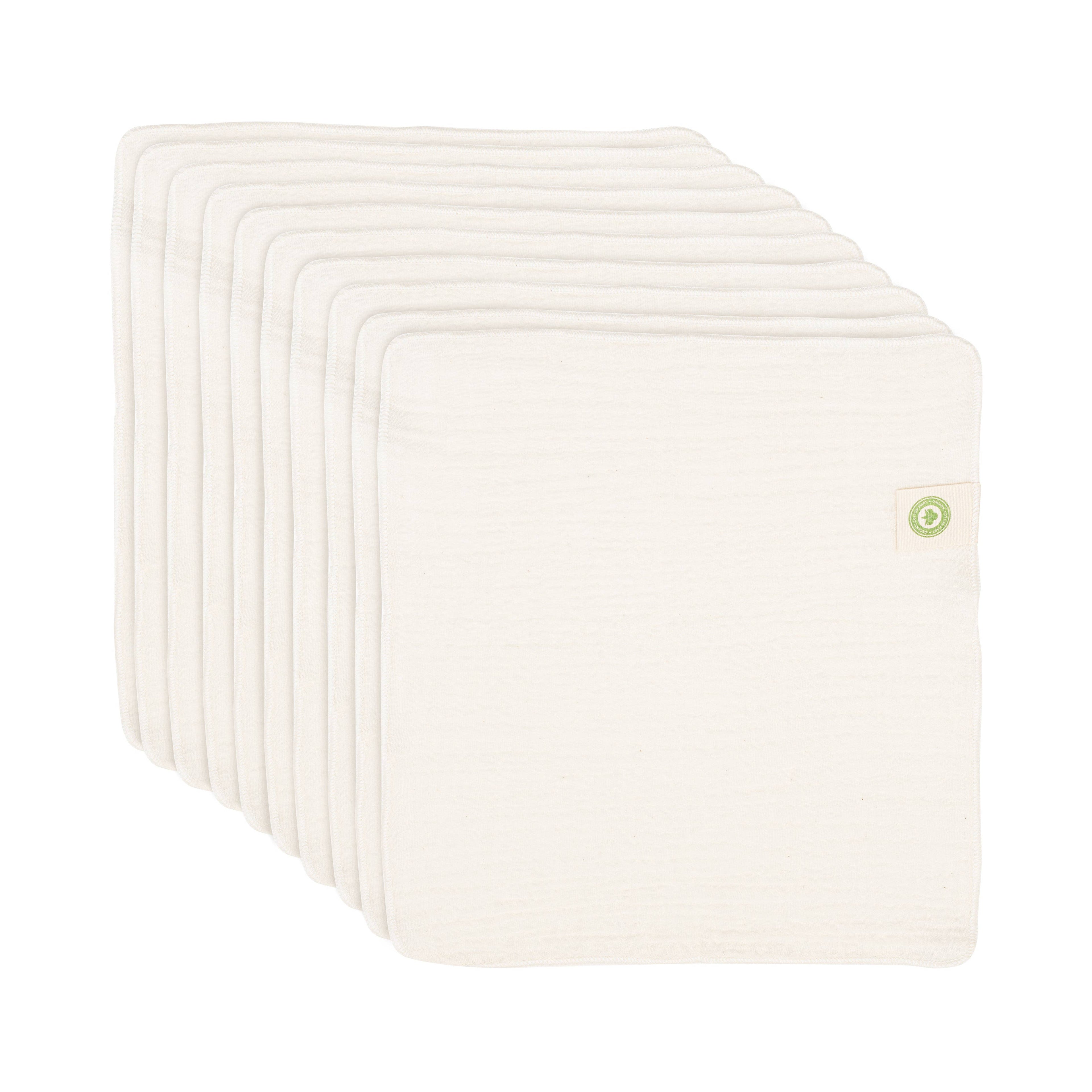 Organic Cotton Cloth Wipes - 5 pack
