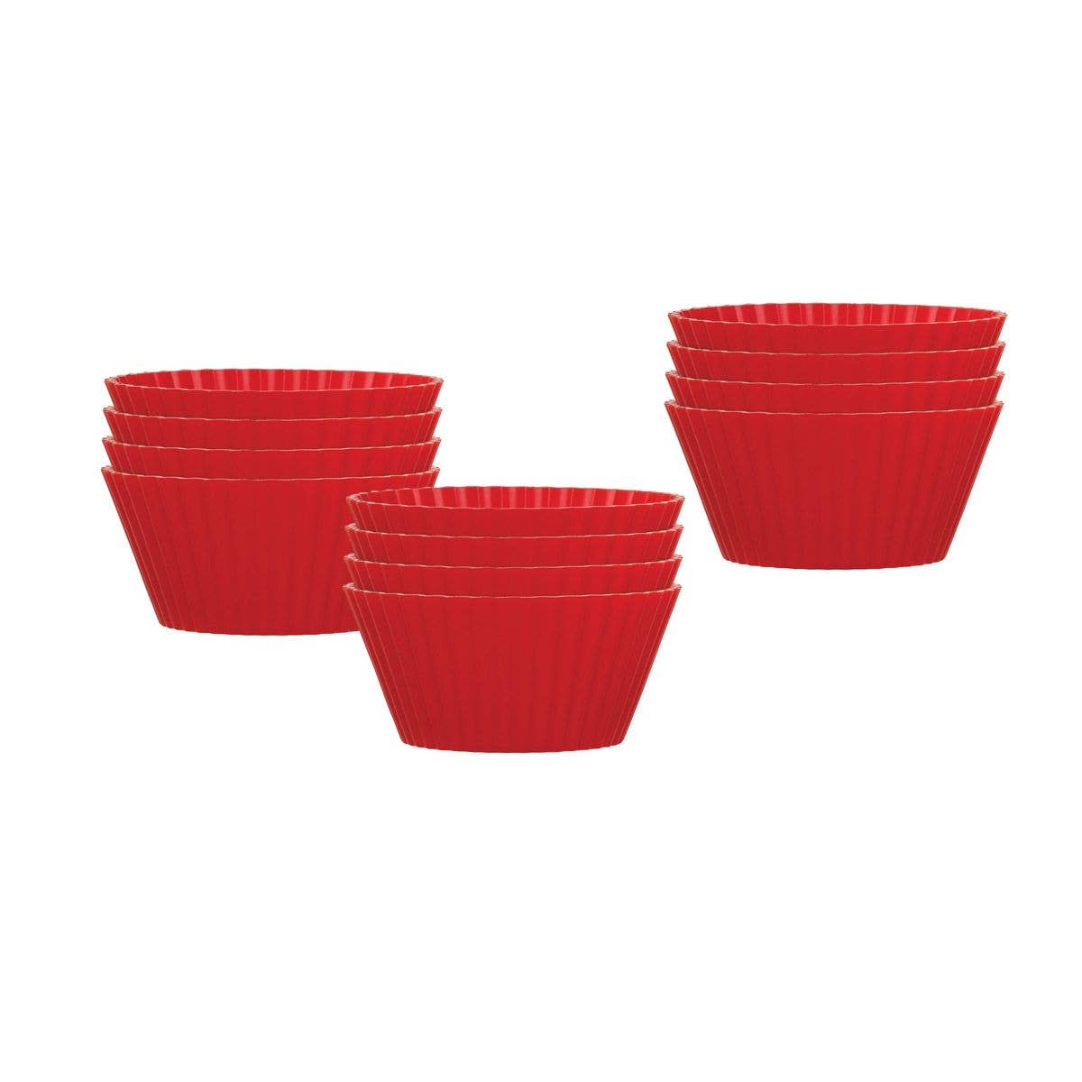 Reusable Silicone Muffin Liner Cups - Set of 12