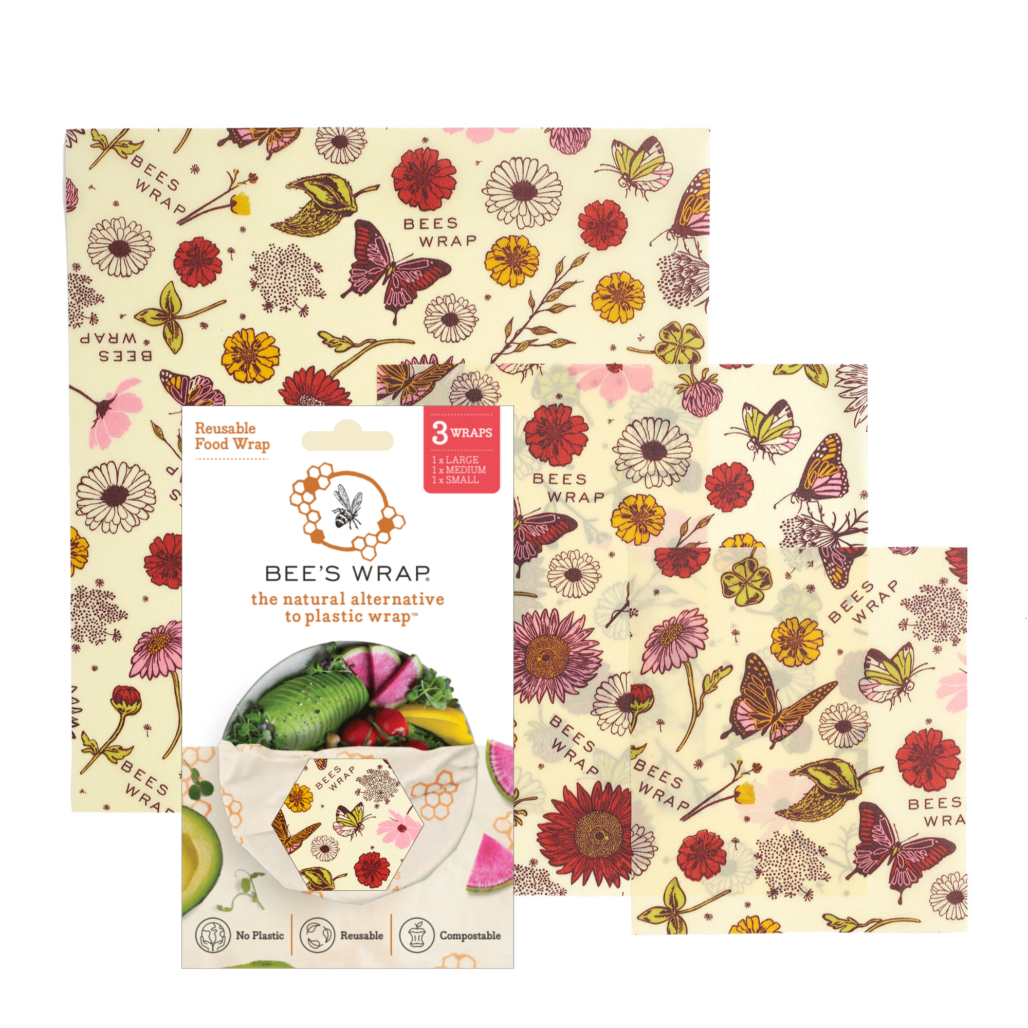 Beeswax Wrap - Assorted 3 Pack