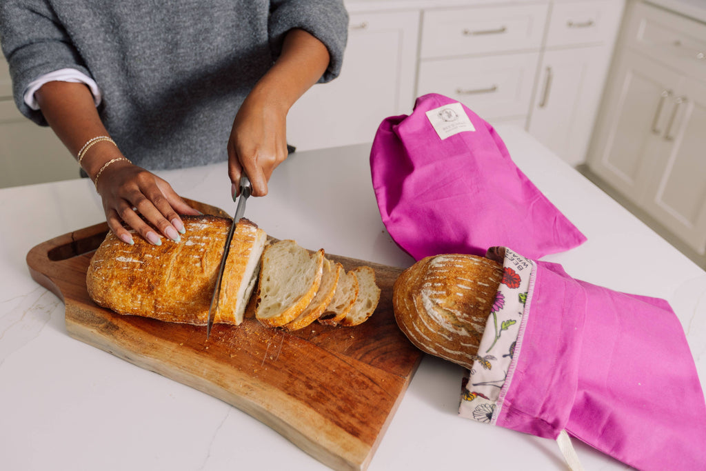 Beeswax Lined Bread Bag w/ Drawstring