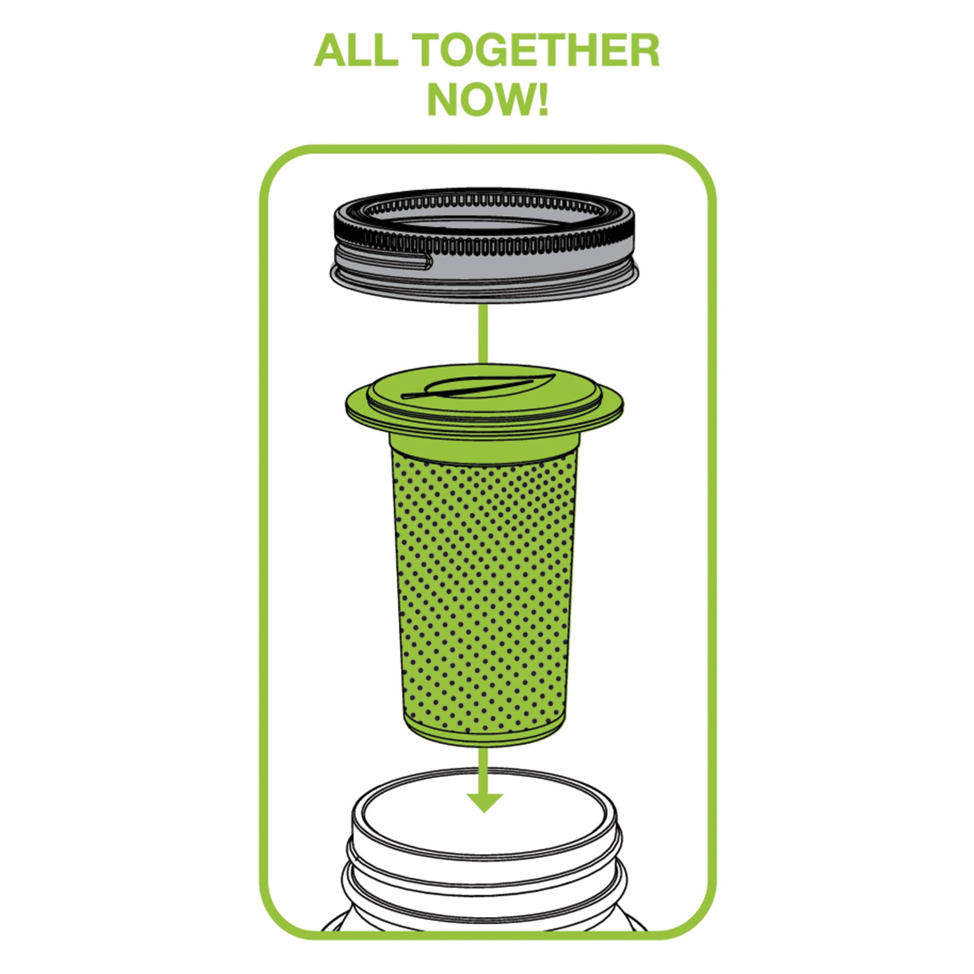 Plastic Tea Infuser Lid - Regular Mouth