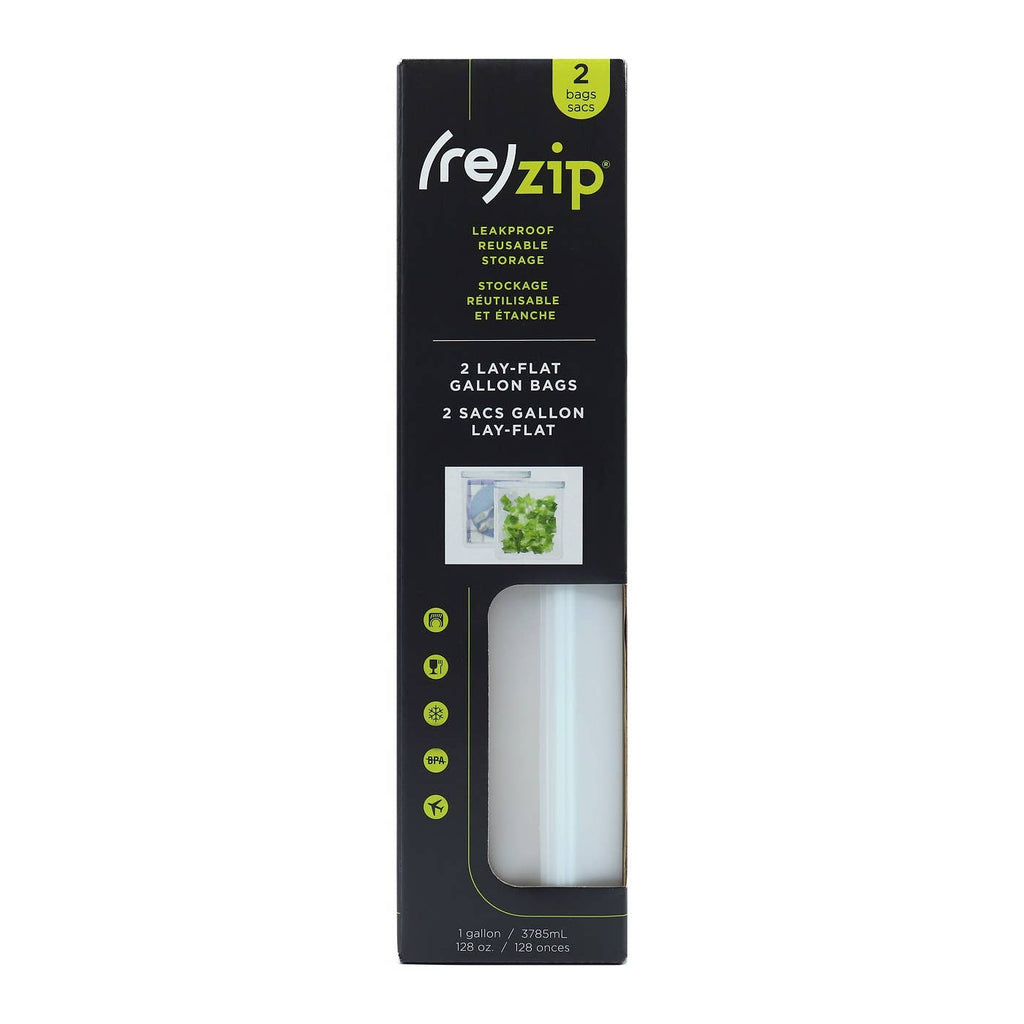 Reusable Flat Gallon Storage Bags - 2 Pack