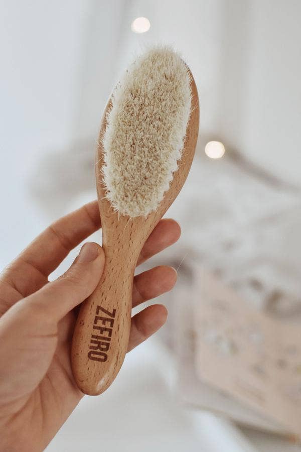 Goat Hair Baby Hairbrush