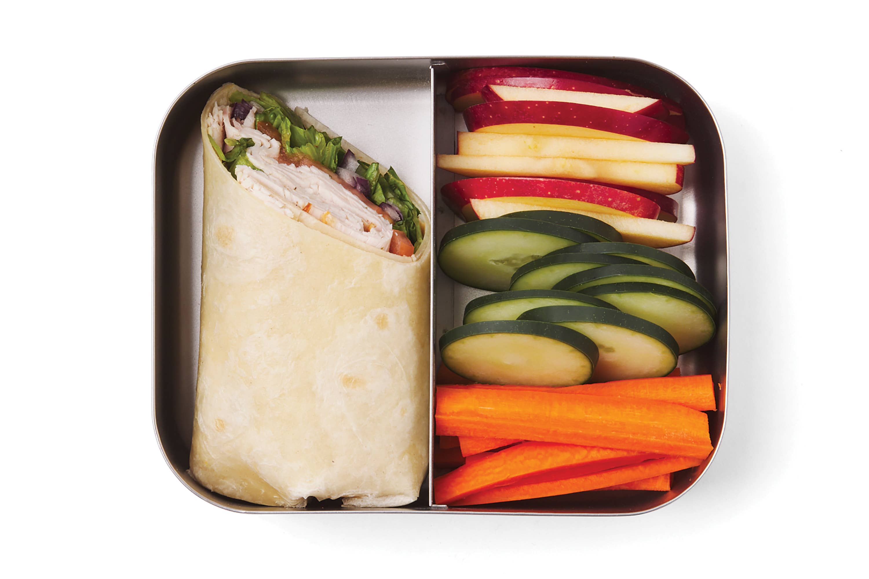 Stainless Steel Bento Box - Small 2 Compartment