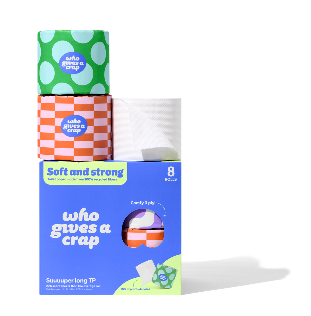 100% Recycled Toilet Paper - 8 Pack