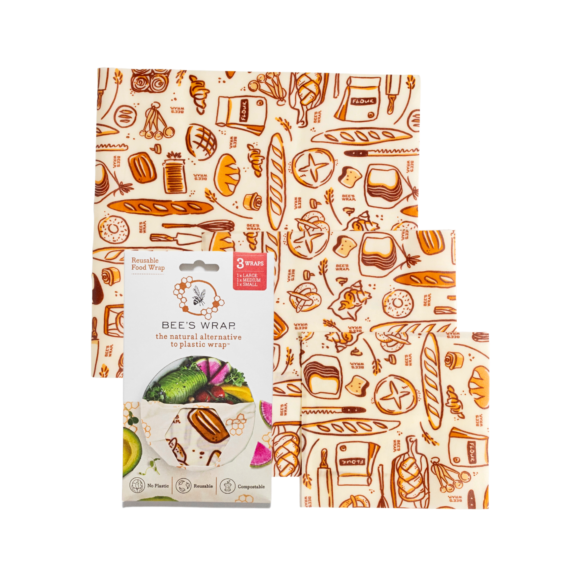 Beeswax Wrap - Assorted 3 Pack